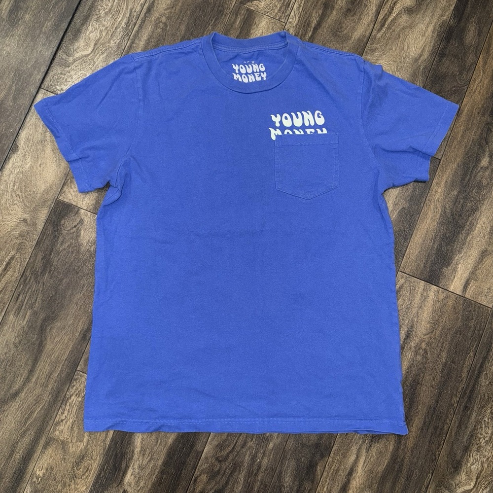 American Eagle X Lil Wayne Young Money Blue Short‎ Sleeve Pocket T-Shirt Size L